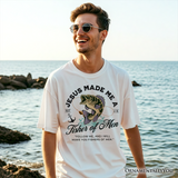 Fisher of Men Christian T-Shirt, Matthew 4:19 Bible Verse Fisherman Tee