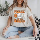 Freak in the Sheets Ghost T-Shirt, Naughty Halloween Tee for Spooky Adults