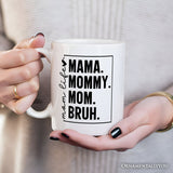 Funny Mom's Life Mug, Minimalist Stylish Gift For Mothers