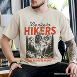 Funny Skeleton Hiking T-Shirt, Be Nice To Hikers Tee