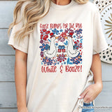 Goose Bumps for the Red, White & Booze T-Shirt, Funny 4th of July Tee