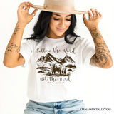 Highland Cow Isaiah 8:11-13 Christian T-Shirt, Follow the Word Not the Herd Bible Verse Western Tee