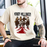 Howdy Halloween Cowboy Men T-Shirt, Sheriff Western Riders Spooky Tee
