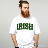Irish Sequin St Patrick’s Day T-Shirt, Festive Green Glitter Imitation Tee