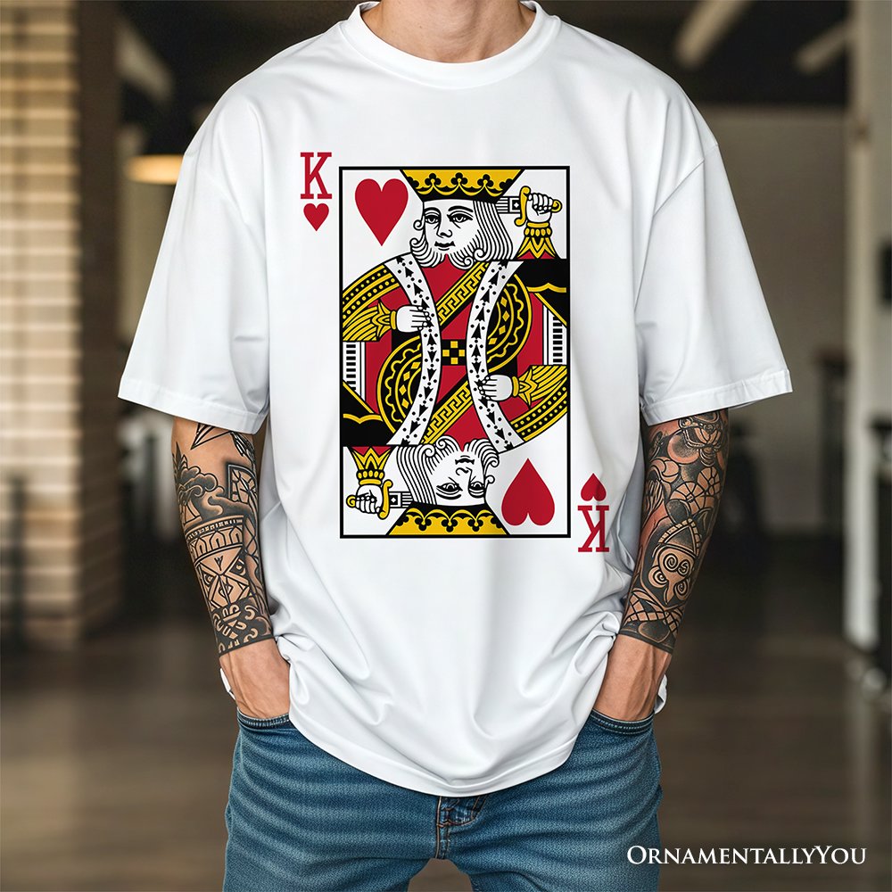 King of Hearts Card T-Shirt, Classic Retro Love Valentine Tee
