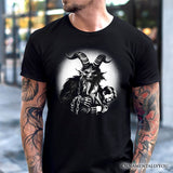 Krampus Spooky Portrait T-Shirt, Horror Villain Theme Halloween Tee