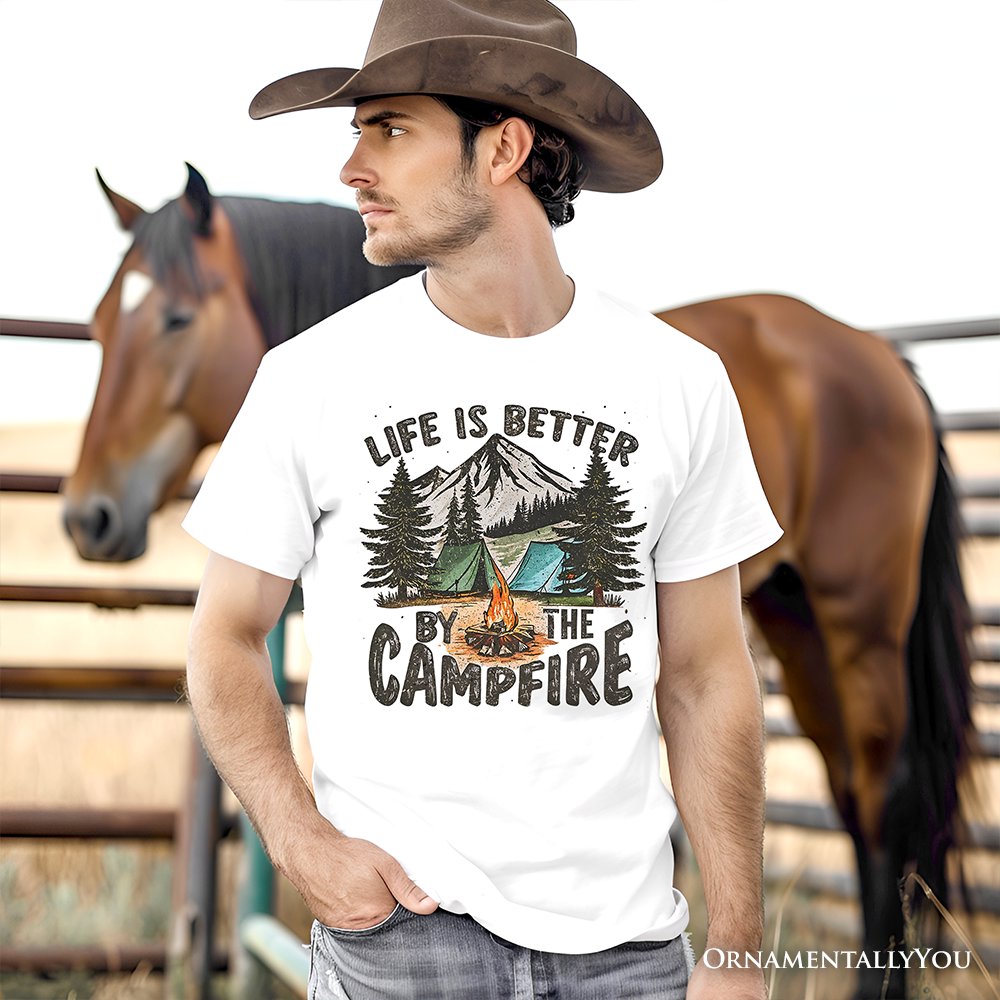 Life Is Better by the Campfire T-Shirt, Outdoors Camping Tee