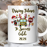 Personalized Mug School Bus Driver Buffalo Plaid Christmas Gift