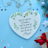 My Brother, My Angel Ornament, Sentimental Memorial Christmas Gift