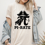 Pi 3.14 Pirate T-Shirt, Funny Math Pun Pi Day Tee