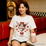 Retro Coquette Cupid Valentine T-Shirt, Galentine Tee