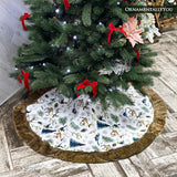 Rustic Nature Pattern Elegant Vintage Christmas Tree Skirt