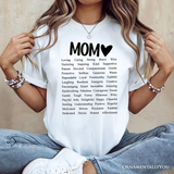Words That Define Mom T-Shirt, Sweet Loving Mother’s White Tee for Strong and Beautiful Mothers