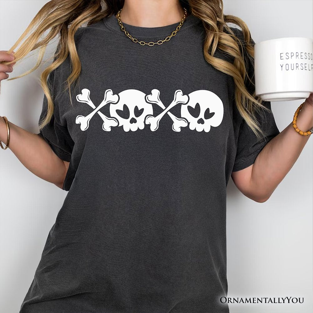 XOXO Skulls Anti-Valentine T-Shirt, Sarcastic Skeletons Love Tee