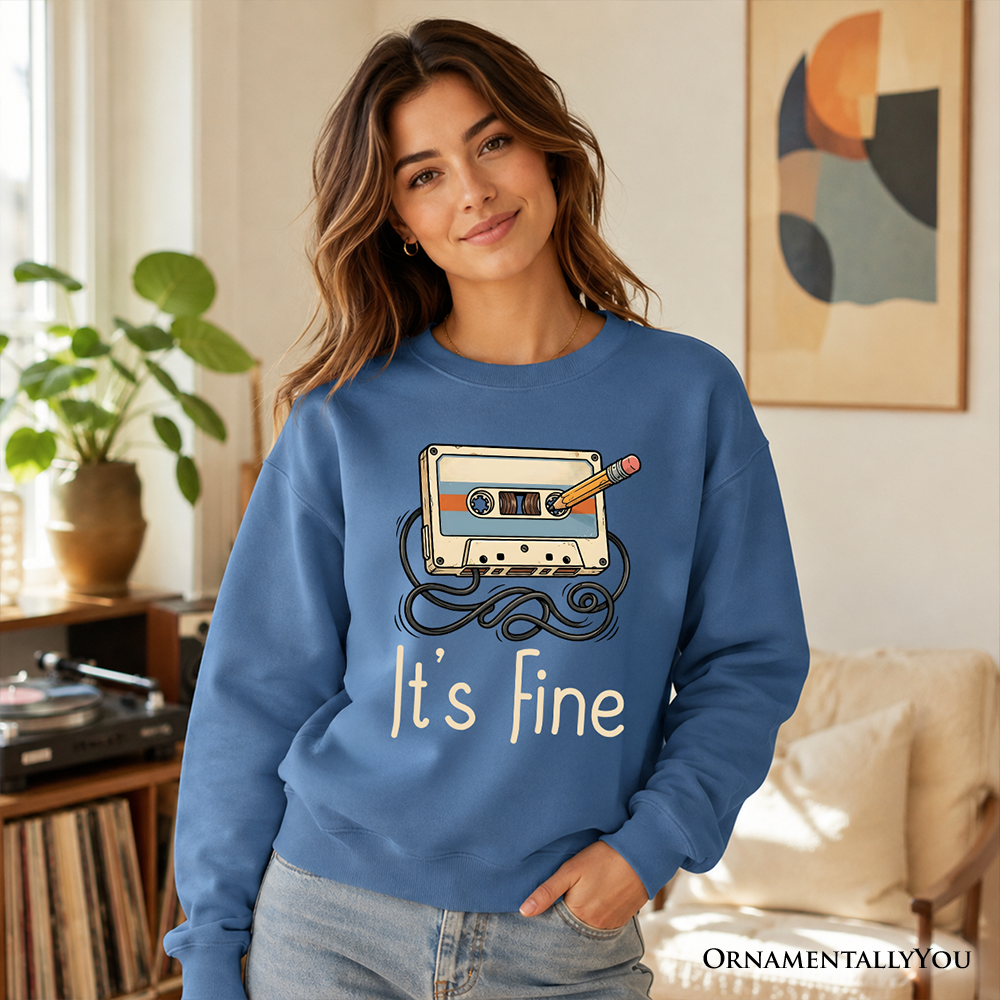 Retro Cassette Tape Sweatshirt, 90s Music Vibe Sweater