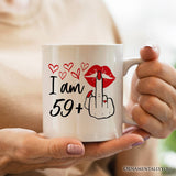 60 Birthday Personalized Mug For Women, 59 Plus Sarcastic Gift With Custom Name