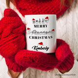 ASL Sign Language Merry Christmas Mug, Personalized Gift for Teacher
