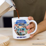 Artistic Nevada State Themes and Landmarks Personalized Mug With Custom Name