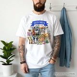 Artistic South Dakota State Themes and Landmarks T-Shirt, Tee for History and Travel Lovers
