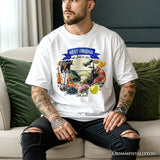 Artistic West Virginia State Themes and Landmarks T-Shirt, Tee for History and Travel Lovers
