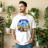 Artistic Wyoming State Themes and Landmarks T-Shirt, Tee for History and Travel Lovers