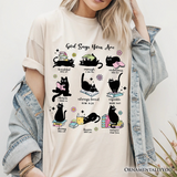 Book Cat God Says I Am T-Shirt, Christian Bible Verse Faith Tee