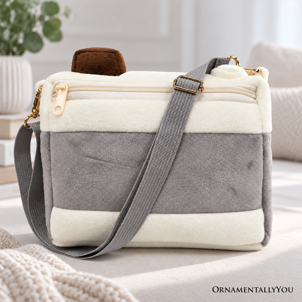 Camera Diaz Plush Crossbody Bag, Cute 9.5" Camera-Shaped Purse for Kids