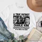 Charlie Kirk American T-Shirt, Made in the USA Memorial Tee Gift