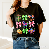 Cinco De Mayo Coquette Bow T-Shirt, Mexican Fiesta Maracas Tee