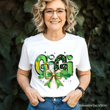 Coquette Gigi Bow St Patrick’s Day T-Shirt, Green Lucky Shamrock Clover Tee