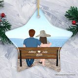 Couple at Lake Personalized Ornament