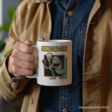 Doing Dad Stuff Personalized Mug, Funny Toilet Skeleton Gift For Dad With Custom Name