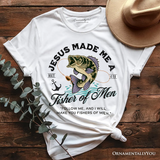 Fisher of Men Christian T-Shirt, Matthew 4:19 Bible Verse Fisherman Tee