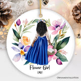 Flower Girl Personalized Ornament, Wedding Favors Gift