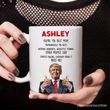 Funny Donald Trump Themed Custom Mom Mug, Mothers Day Gift from Son or Daughter