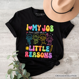 I Love My Job for All the Little Reasons Teacher T-Shirt, Cute School Tee