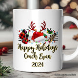Personalized Mug Boxing Buffalo Plaid Christmas, Team and Coaches Gift