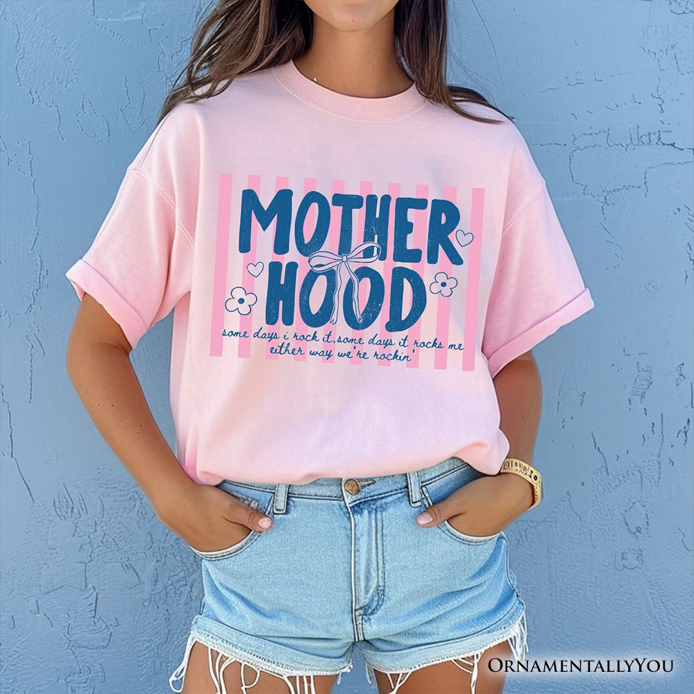 Motherhood Striped T-Shirt, Rockin' Trendy Preppy Mom Tee