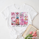 Nurse Life T-Shirt, White and Natural Medical Essentials Tee for Coquette Nurses