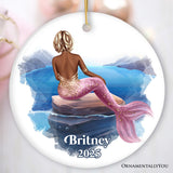 Personalized Mermaid Women Christmas Ornament