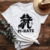 Pi 3.14 Pirate T-Shirt, Funny Math Pun Pi Day Tee