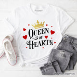 Queen of Hearts Crown T-Shirt, Royal Retro Valentine Tee