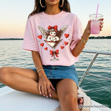 Retro Coquette Cupid Valentine T-Shirt, Galentine Tee