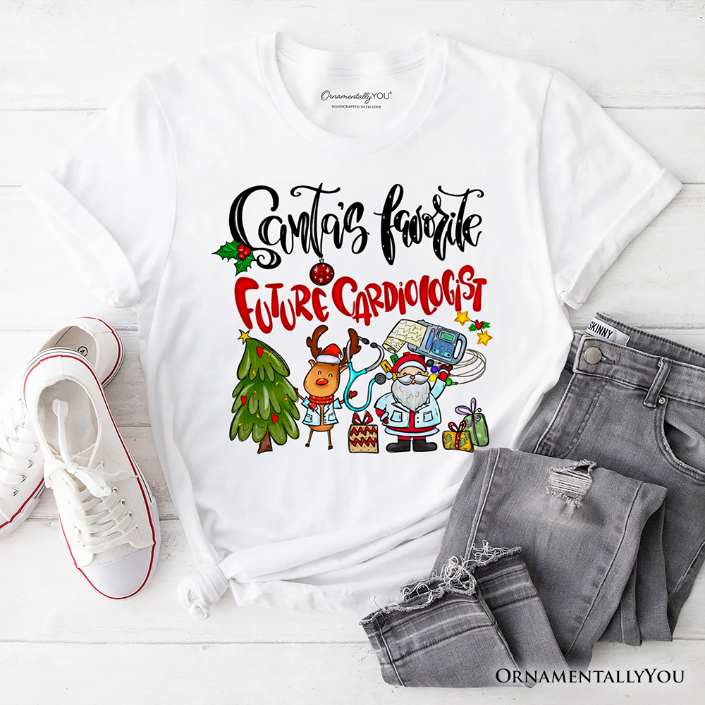 Santa's Favorite Future Cardiologist T-Shirt, Merry Christmas Cardiac Tee