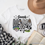 Soccer Mama Coquette Bow T-Shirt, Game Day Mom Life Tee