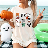 Spooky Halloween Dentist T-Shirt, Teeth Monster Tee for Dental Crew