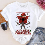 Strange Christmas Retro T-Shirt, Demon Plant Gift for Horror Lovers
