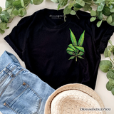Weed Leaf Peace Sign T-Shirt, Funny 420 Stoner Tee