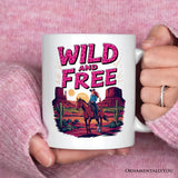 Wild And Free Western Personalized Mug, Woman Gift With Custom Name