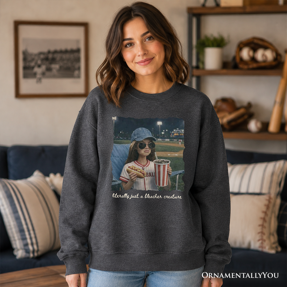 Funny Doll Face Baseball Sweatshirt, Sports Fan Mom Sweater